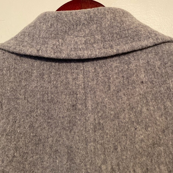 Alorna Vintage Gray Heather Wool Blend Maxi Coat Petite sized L or XL - Picture 10 of 15